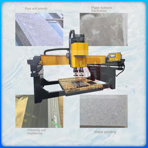 कस्टम डबल-सिर स्वचालित ग्रेनाइट स्टील कृत्रिम कर्कश पत्थर छीलने और चमकाने मशीन - Product Image 2