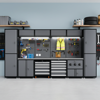 Station de travail de réparation automobile, armoire à outils combinée, chariot à outils mobile, 7 tiroirs, capacité de 300 kg, pieds/étagères réglables
