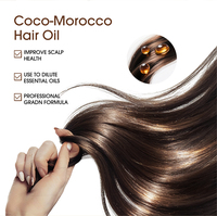Huile capillaire hydratante et apaisante à la noix de coco du Maroc, sérum anti-frisottis pour la croissance des cheveux, huile de massage multi-usages pour la peau et le corps, OEM