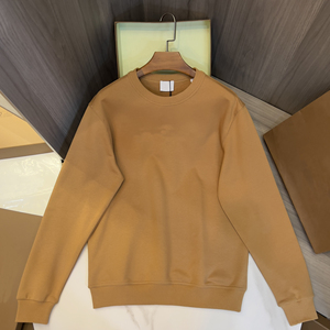 Men Crew Neck Cotton Bur berry Sweatshirt <b>Plain</b> Solid Color Casual Daily Pullover <b>Jumper</b> - Product Image 1