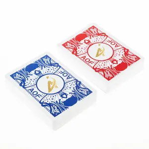 AYPC-Naipes de póquer impermeables de plástico de alta calidad con logotipo personalizado, juegos de mesa, cartas de juego de casino, cajas y estuches