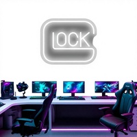 Lumière néon LED personnalisable avec corps de lampe en acrylique, indice de protection IP44, 2000 lumens, pour logo de jeu et décoration de fête