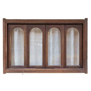 Cadre de fenêtre en bois massif couleur noyer, à charnières, résistant à l'eau, pour usage intérieur et extérieur - Product Image 5