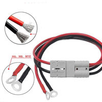 Connecteur de batterie pour chariot élévateur 50A 600V avec câble en silicone IP66 de 1m, boîtier en cuivre PC, mâle/femelle 2P