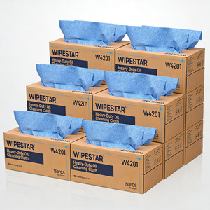 WIPESTAR Lingettes industrielles écologiques en PP, super absorbantes, texture écorce, non tissées, pour le nettoyage et l'élimination des taches et de la graisse - Product Image 1