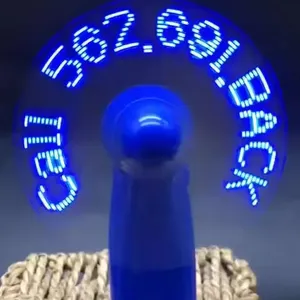 Doğrudan mini yeni el fanı toptan için ışıkları ile LED reklam aydınlık flaş fan şarj