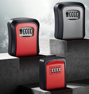 Wall Mounted Key Safe <b>Box</b> 4‑Digit Combination <b>Lock</b> Security Key Storage <b>Box</b> For Home Real Estate Construction Site - Product Image 2