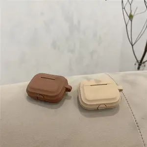 2 Farben Weicher Silikon kautschuk Schokoladen braun Nude Ear phone Case für AirPods 3 Pro