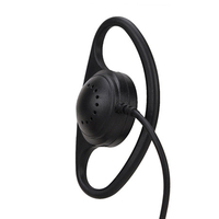 Earphone Mono bentuk L Pin 3.5mm, Earphone olahraga bentuk D Stereo, Earhook pemandu wisata untuk sistem pemandu wisata konferensi