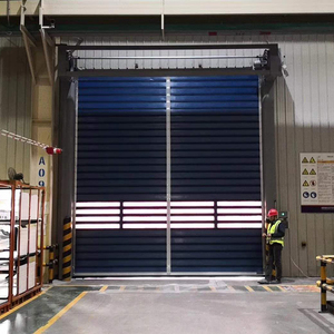 Porte métallique à volets roulants en spirale à grande vitesse Portes de <span class=keywords><strong>garage</strong></span> isolées en aluminium rapide Entrepôt de sécurité Portes roulantes en acier - Product Image 4