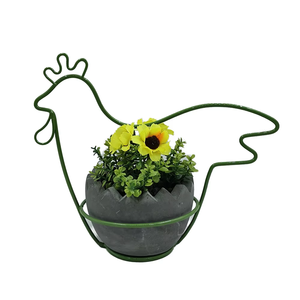 Fête de mariage Pâques <span class=keywords><strong>Jardin</strong></span> Bureau Ornement Métal Oiseau Fleur Artificielle Plante dans <span class=keywords><strong>Mini</strong></span> Ciment <span class=keywords><strong>Bassin</strong></span> En Pot - Product Image 5