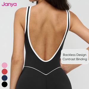 Tuta Sportiva da Allenamento Janya a Blocchi di Colore, Body e <span class=keywords><strong>Jumpsuit</strong></span> Senza <span class=keywords><strong>Schiena</strong></span> da Palestra e Fitness, Tuta Intera da Yoga per Donna - Product Image 4