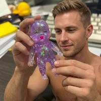 Nouveauté : Jouet Squishy Transparent Scintillant pour Bébé, Rempli de Maltose, Anti-Stress, Jouet à Presser Amusant pour la Décompression et les Farces