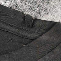 T-shirt graphique unisexe personnalisé coupe oversize avec imprimé éclaboussures d'encre, coupe carrée, en coton épais 100%, effet vieilli et délavé, coupe courte