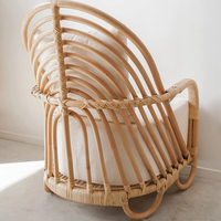 Canapé simple en rotin naturel tissé à la main, ensemble de fauteuils de détente pour salon