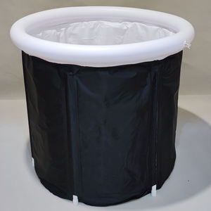 2025 nueva moda logotipo personalizado portátil al aire libre deporte recuperación fría inmersión bañera Eco PVC inflable redonda bañera <span class=keywords><strong>de</strong></span> hielo con <span class=keywords><strong>tapa</strong></span> - Product Image 4