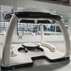 Plateforme flottante gonflable pour fête aquatique estivale <span class=keywords><strong>avec</strong></span> tente à louer - Product Image 3