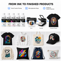 Tinta Cetak DTF Warna Cerah 1000ml Berbasis Air Tanpa Sedimen untuk I3200 XP600 L1800 Film PET Kaos Denim Tekstil