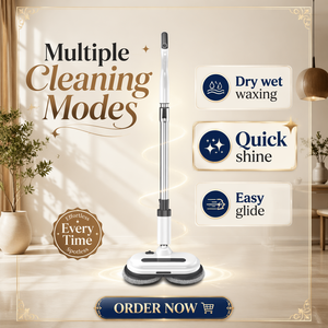 Mop Elettrico Senza Fili con Spray d'Acqua, Batteria Rimovibile, Serbatoio da 300mL, Mop Elettrico Leggero con Luci LED - Product Image 1