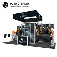 Stand d'exposition modulaire Yota 10x20, stand d'événement, stand de salon, cadre en aluminium, réutilisable, montage facile, léger