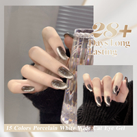 Miss Gooey Ensemble de vernis à ongles en gel pour les yeux de chat, 15 couleurs, marque privée, vernis à ongles magnétique, logo de marque personnalisé, usine de vernis à ongles en gel OEM/ODM