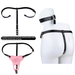 Male Chastity Cage Penis Bondage Anti-Ejaculation Lock BDSM Platinum Silicone Wearable Chastity Lock Couple Sex <b>Toys</b> Wholesale - Product Image 3