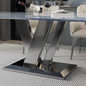 Tavolo <span class=keywords><strong>da</strong></span> <span class=keywords><strong>pranzo</strong></span> rettangolare in marmo di lusso italiano, adatto per sala <span class=keywords><strong>da</strong></span> <span class=keywords><strong>pranzo</strong></span>, cucina, hotel e appartamento - Product Image 4