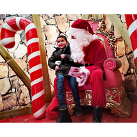 Décoration géante de Noël en forme de canne à sucre de 165 cm, qualité commerciale, en fibre de verre, pour affichage en centre commercial, thème Candyland