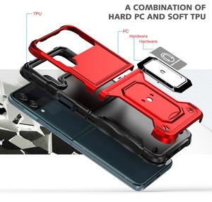 Étui de téléphone rigide pour Samsung Galaxy <span class=keywords><strong>Z</strong></span> <span class=keywords><strong>Flip</strong></span> <span class=keywords><strong>3</strong></span> 4 Flip3 PC support d'anneau en métal Protection complète magnétique support de voiture <span class=keywords><strong>coque</strong></span> de téléphone <span class=keywords><strong>Z</strong></span> Flip4 - Product Image 3