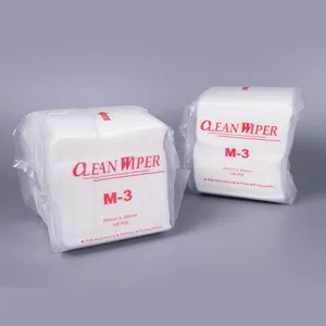 Công Nghiệp Làm Sạch 35gsm 50% viscose 50% polyester 25cm x 25cm Lint miễn phí M3 gạt nước cho phòng sạch sử dụng