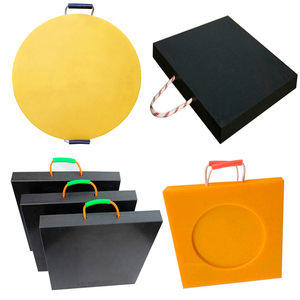 Tùy Chỉnh 50Mm Dày <span class=keywords><strong>Uhmwpe</strong></span> Khối Pe Outrigger Ổn Định Miếng Đệm Cần Cẩu Bê Tông Bơm Outrigger Miếng Đệm Cắt Bao Bì - Product Image 1