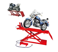 Table élévatrice hydraulique à double cylindre de conception de ciseaux pneumatiques Table élévatrice hydraulique pour VTT et moto pour les propriétaires de voitures