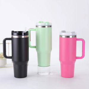 40oz Double Wall Stainless Steel Vacuum Insulated Tumbler Handle Straw Graduation <b>Gift</b> 6-12 Hours Thermal Performance - Product Image 5