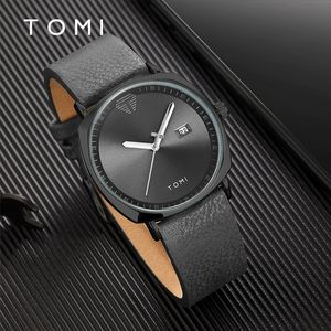 นาฬิกาควอตซ์ <span class=keywords><strong>TOMI</strong></span> T044 สำหรับผู้ชาย ดีไซน์เรียบหรู สไตล์วินเทจ สายหนังเทียม กันน้ำ ใช้ได้ทั้งลำลองและธุรกิจ - Product Image 4