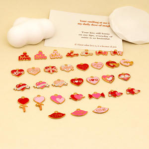 Collar con Colgante de Corazón de Melocotón con Llave de Amor y Aceite que Gotea, Accesorios para el Día de San Valentín, Hazlo Tú Mismo - Product Image 1