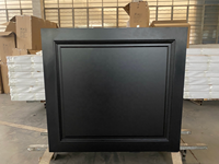 Bureau de réception dentaire en bois MDF noir, vente en gros