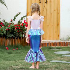 Vestido de fiesta de Halloween de lujo para niñas princesa juego de rol vestido de baile <span class=keywords><strong>sirenita</strong></span> vestido de lujo brillante Niña boda cumpleaños vestido - Product Image 6