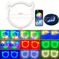 Anneau lumineux LED RGB dynamique pour voiture, clignotant ambre, contrôle par application, feux de jour DRL, projecteur de phare, décoration, lumières modifiées