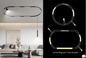 Curve Circle SMART Magnetic LED Track <b>Lighting</b> <b>System</b> 6W/12W 6000K Daylight 5-Year Warranty Aluminum Construction 48V ZigBee - Product Image 6