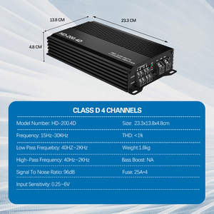 Amplificateur de subwoofer haute puissance <span class=keywords><strong>4</strong></span> <span class=keywords><strong>canaux</strong></span> classe D qualité compétition amplificateur audio de <span class=keywords><strong>voiture</strong></span> - Product Image 2