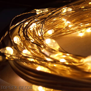 <span class=keywords><strong>Guirlande</strong></span> <span class=keywords><strong>lumineuse</strong></span> féerique de Noël en fil de cuivre avec 10LED pour projets de mariage, décoration en liège, 1m - Product Image 3