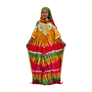Women's Breathable Chiffon <b>Kaftan</b> Dress Maxi Asymmetrical Neckline Lace ODM Autumn Floor-Length Tops Tie Die Process Back - Product Image 3