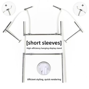 Hiệu quả ngắn tay ảnh Treo giá sáng tạo quần áo chụp Prop Móc Kiểu dáng Giá mô hình hiển thị - Product Image 2