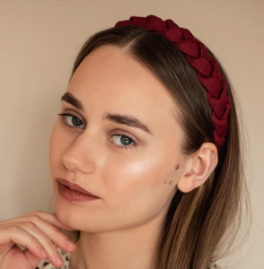 Bandeau tressé à la main en lin orange brûlé bandeau <span class=keywords><strong>cheveux</strong></span> cerceau diadème - Product Image 6