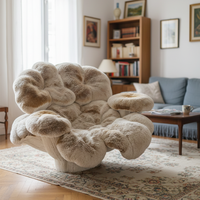 Canapé en forme de champignon, fauteuil rembourré, siège de salon personnalisé, canapé en peluche, ensemble de meubles, meubles de salon de luxe