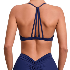 Của phụ nữ nhanh chóng khô nén Yoga Áo ngực v-cổ điều chỉnh chạy Áo ngực co giãn hỗ trợ trọng lượng nhẹ cotton in cộng với kích thước sexy - Product Image 1