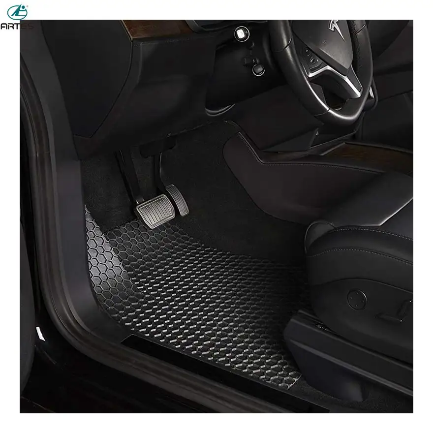 Luxury Black Water Proof Perfect Fit Third Row Heavy Duty Anti Custom Car Mats for 2020 audi