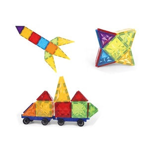 Juego de bloques de construcción de montaje DIY educativo de 100 Uds., azulejos magnéticos de plástico, bloques magnéticos, juguete de vidrio dirigido - Product Image 1