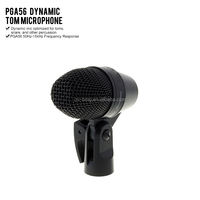 Microphone dynamique PGA 56 pour tom avec directivité cardioïde – Microphone dynamique pour grosse caisse, caisse claire, tom et charleston