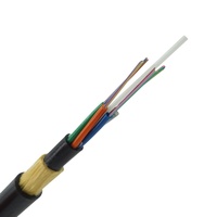 Câble aérien autoportant ADSS à prix d'usine, câble à fibres optiques SM à 24, 48, 96, 144 cœurs, portée de 100 à 120 m